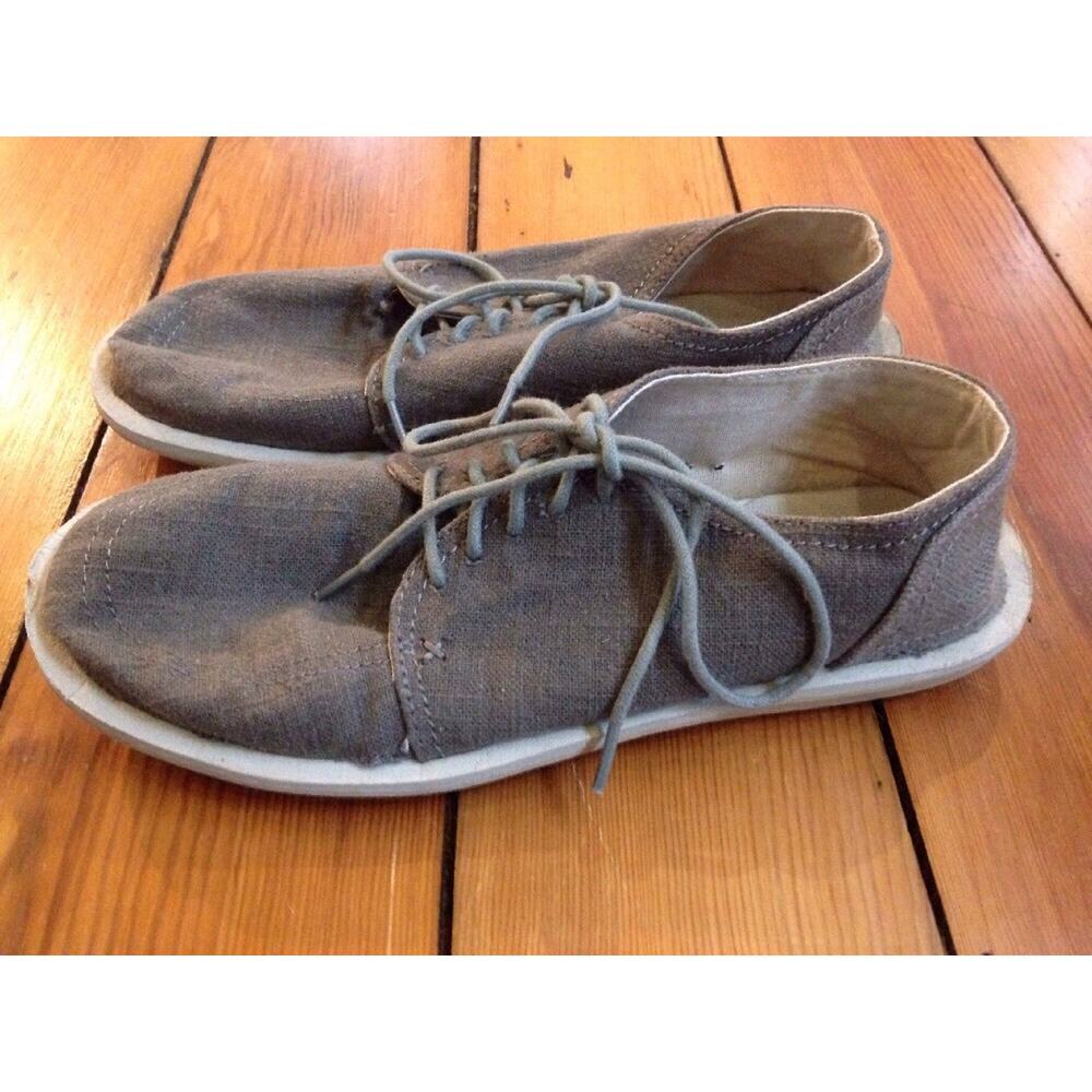 Sanuk Brown Fabric Mens Oxford Lace Up Chukka Boot Style Soft Linen Shoes 9 42